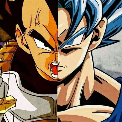 Goku And Vegeta Face To Face Creado Con Picsart Goku Face Dragon