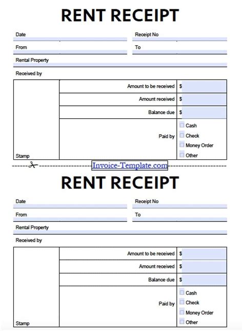 Rent Receipt Template Excel Qualads