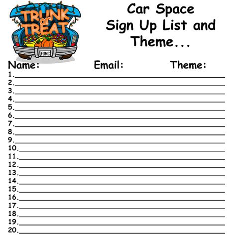 Trunk Or Treat 2018 Invite Call For Trunks Call For Volunteers
