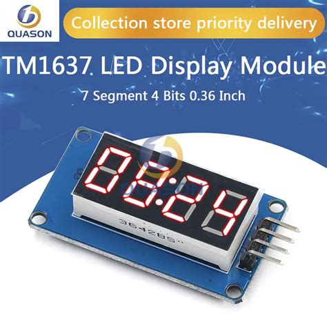 Tm1637 4 Bits Digital Led Display Module For Arduino 7 Segment 036inch