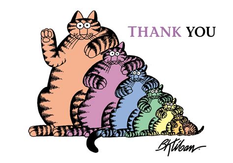 B Kliban Stack Of Cats Boxed Thank You Notecards