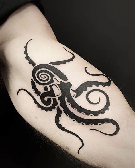 Tribal Octopus Tattoo