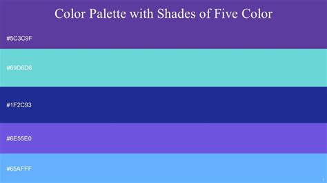Color Palette With Five Shade Royal Purple Viking Jacksons Purple Royal