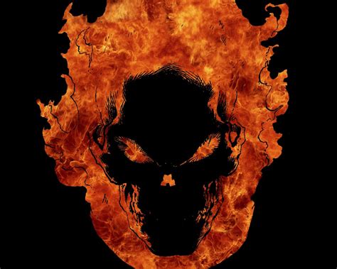 Ghost Rider Wallpaper Ghost Rider Logo Skull 1280x1024 Wallpaper