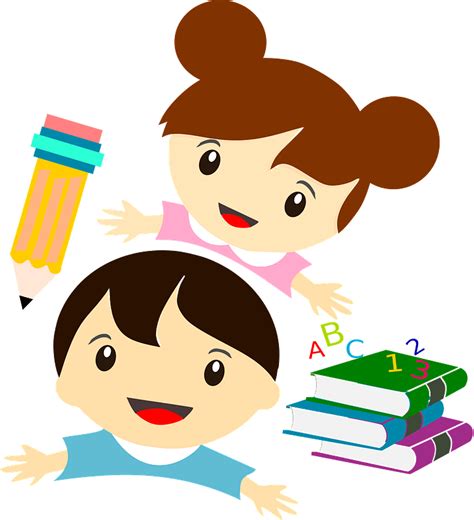 Kids With School Supplies Clipart Free Download Transparent Png