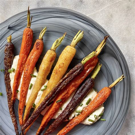 Roasted Carrots With Green Garlic Dip Thirsty Radish