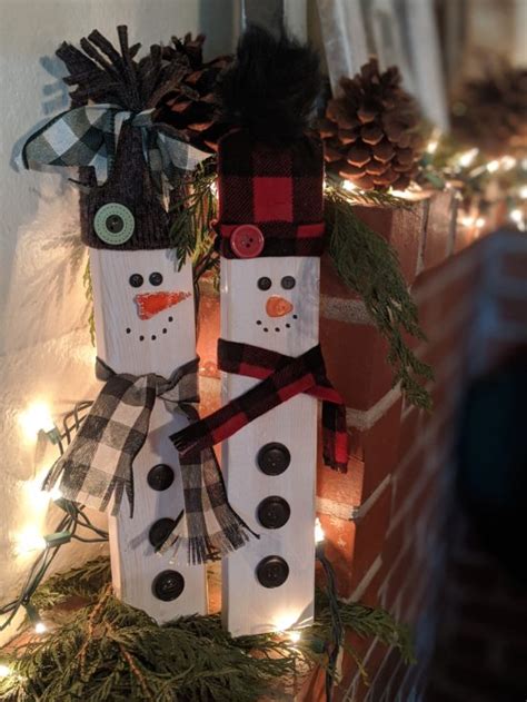 How To Make Wooden Snowmen Katie And Kristen