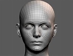 ArtStation - High detailed female face with UV and low poly Low-poly 3D ...