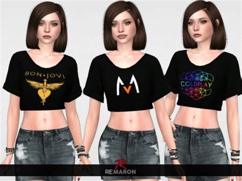 Band Shirt 01 For Women By Remaron At Tsr Sims 4 Updates