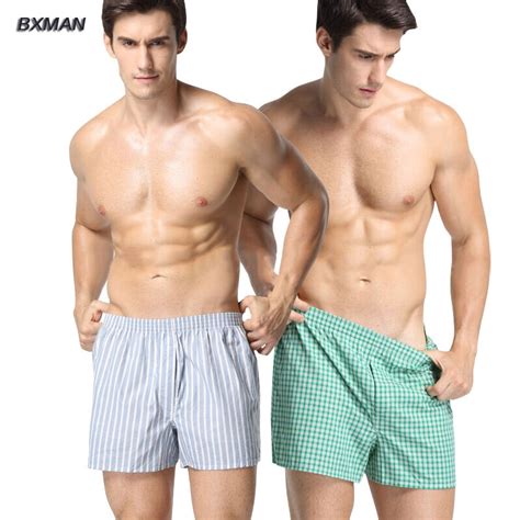 Bxman Light Color Plaid Pattern Woven Cotton High Quality Sexy Men Boxer Shorts Men S Underwear