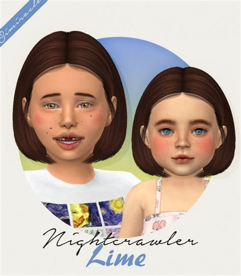 Nightcrawler Lime Hair For Kids And Toddlers At Simiracle Sims 4 Updates