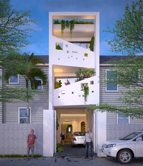 Modern Narrow Facade House Ideas Interior Design Ideas