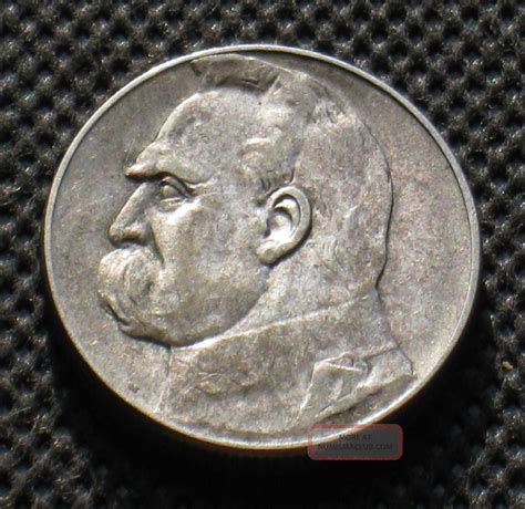 Rare Old Silver Coin Of Poland 5 Zloty 1935 Pilsudski Second Republic Ag