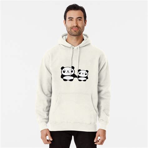 Cute Pandas Holding Hands Pullover Hoodie By Tunevisuals Redbubble