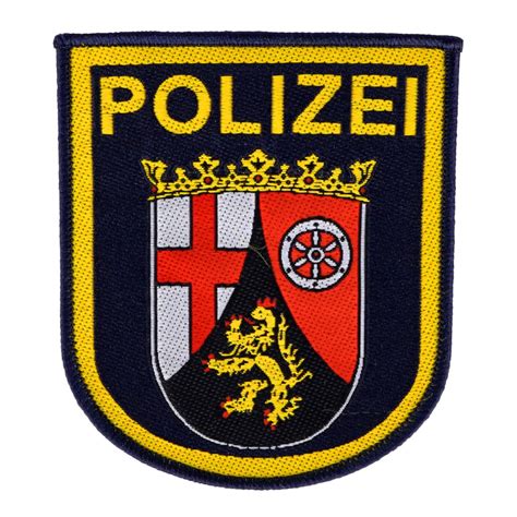 Abzeichen Polizei Rheinland Pfalz Blau Gewebt 500