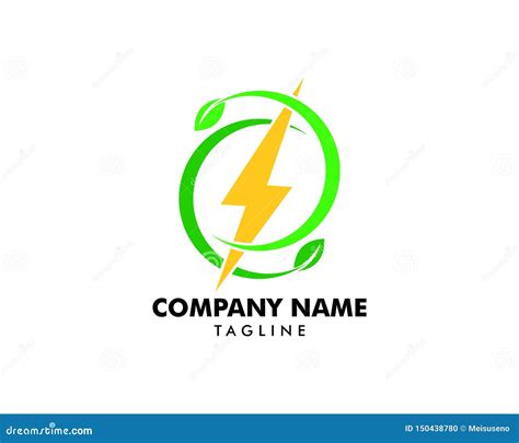 Energ A Logo Design Element Del Poder Verde Ilustraci N Del Vector