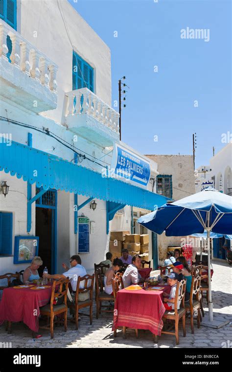 Local Restaurant In The Centre Of Houmt Souk The Island Capital Djerba Tunisia Stock Photo