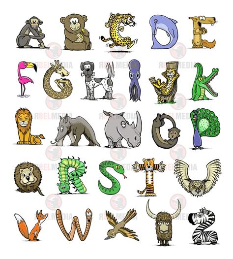 Alphabet Animal Alphabet Animal Letters Alphabet Art