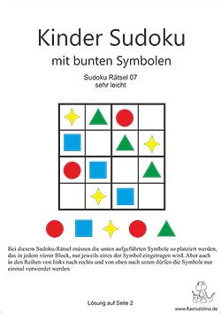 Sudoku vorlagen kostenlos downloaden und drucken. Kinder Sudokus zum Ausdrucken | Raetseldino.de