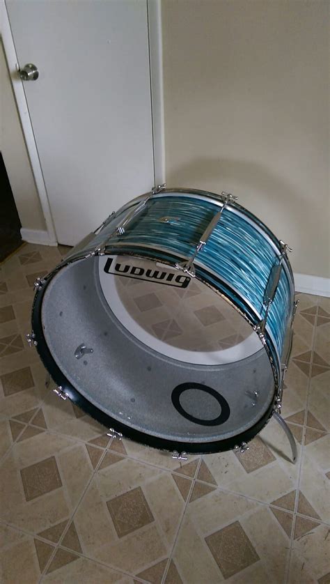 28x14 Ludwig Bass Drum 1979 Blue Oyster Pearl Reverb