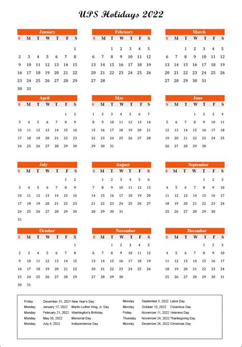 Upsd Calendar 2022 Customize And Print
