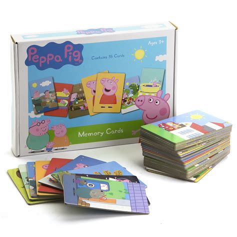 The players look at their hands; Peppa Pig - Memory Card Game
