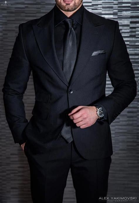 refferal 3630513315 black suit men suits men business all black suit