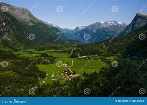 Norwegian Landscape Stock Photo Image Of Geiranger Amazing 45695226