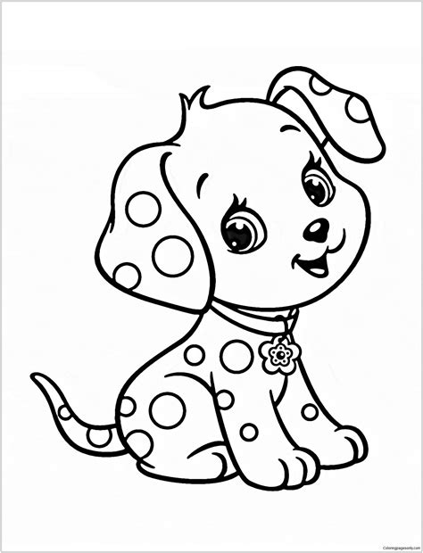 Download and print these realistic puppy coloring pages for free. Cute Puppy 5 Coloring Page | Puppy coloring pages, Dog coloring page, Strawberry shortcake ...