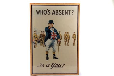 Released, he fled to us and enlisted in the us army air corps, and became a supply sergeant. Who's Absent? Is it you? A WWI period recruiting poster ...