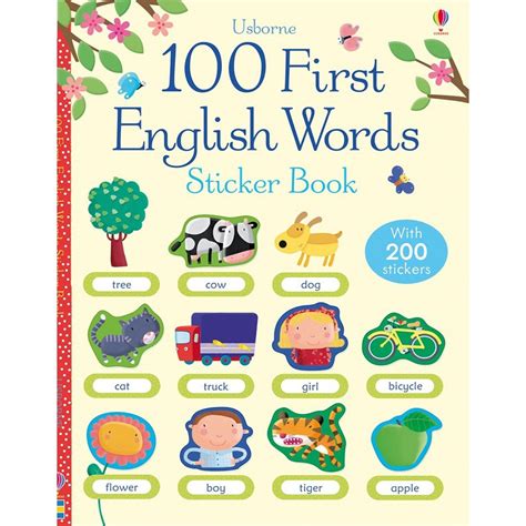 Usborne 100 First English Words Sticker Book Series 2 Shopee Singapore