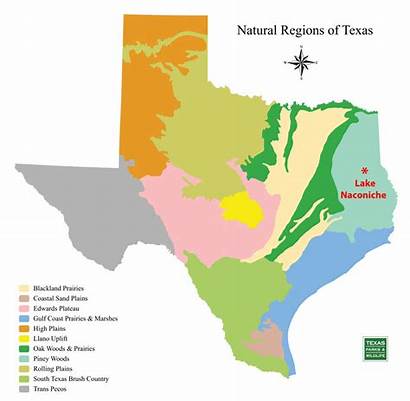 Naconiche Natural Lake Texas Regions Map Region