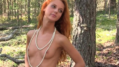 Elegant Redhead Naked In The Forest