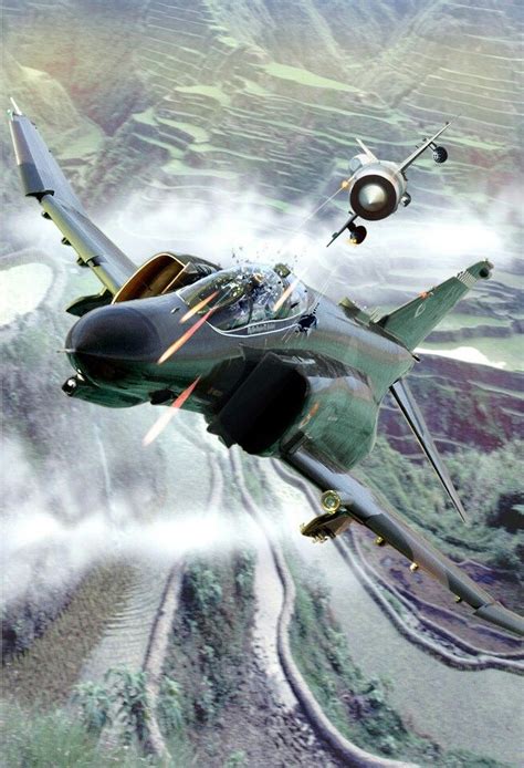 Dogfight Over Vietnam Aircraft Art Airplane Fighter Fighter Aircraft