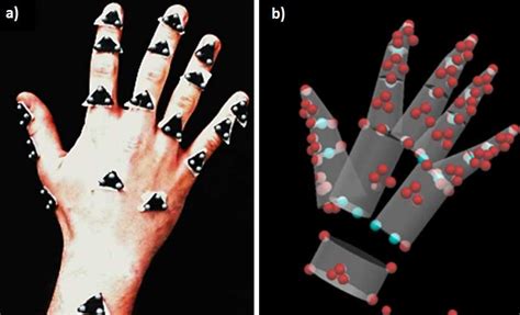 A Marker Set Used During Finger Motion Capture And B Associated