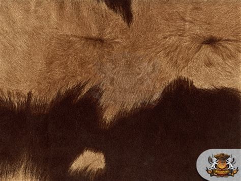 Suede Velvet Big Cow Print Fabric Upholstery Brown 54 Wide Sold By