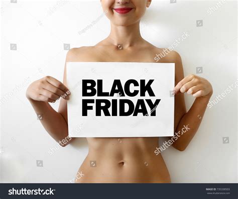 Beautiful Nude Woman Holding Sign Black Stock Photo Shutterstock