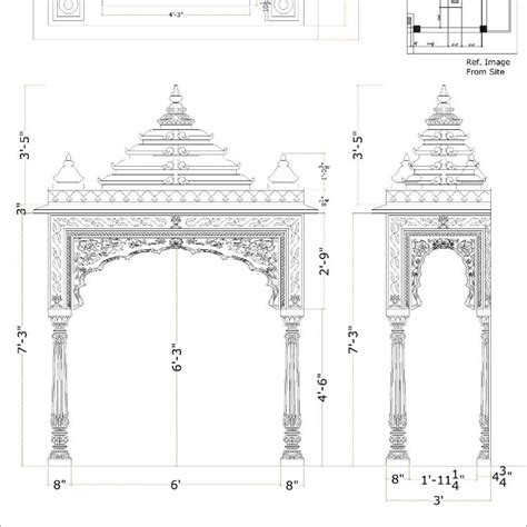 Mandir Drawing Temple Design For Home Indian Temple Architecture