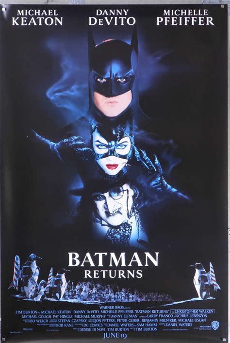 Batman Returns Original Movie Poster Us 1 Sht 27x40 Simondwyer A