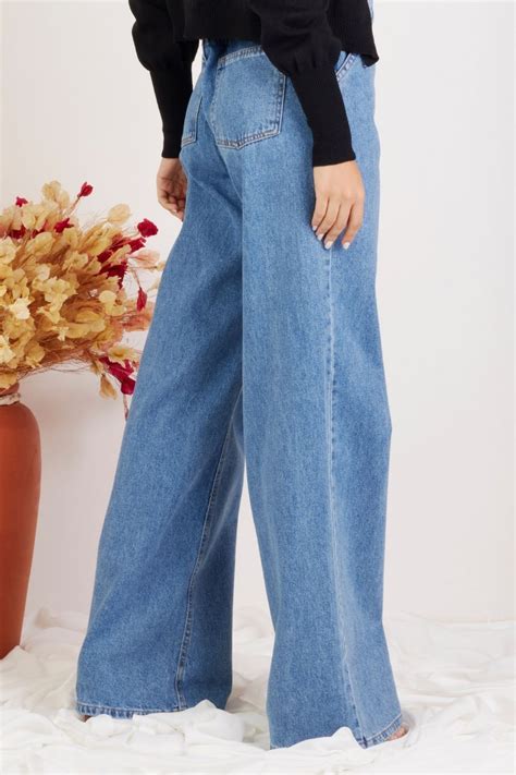 Calça Pantalona Jeans Ssang Bang Wool