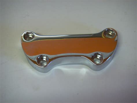 Chrome Handlebar Clamp Harley Davidson XL Dyna FXST Wi Skirt VTwinMania