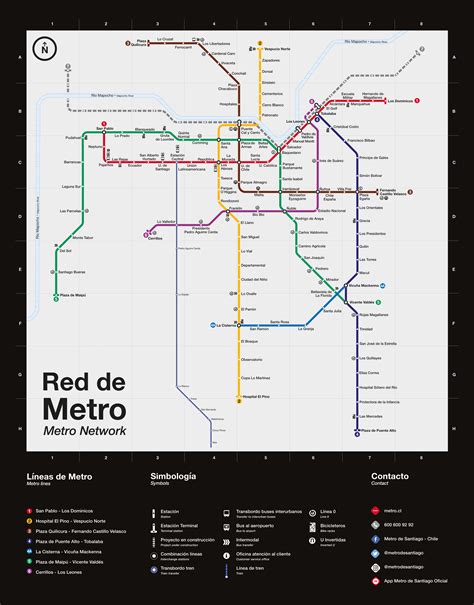Mapa Do Metrô De Santiago Chile