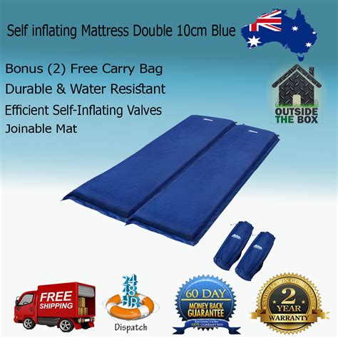This is a memory foam camping mattress/air mattress. Double 10cm SELF INFLATING MATTRESS Inflatable Camping ...