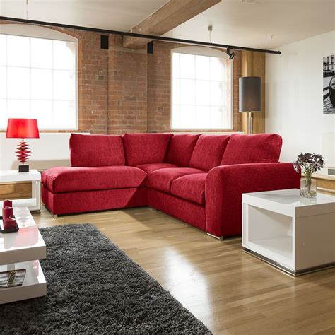 Extra large fabric sofas and sectionals | sofadreams. Modern L Shape Sofa Set Settee Corner Group 265x210cm Red ...