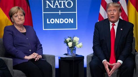 Trump Merkel Hold Bilateral Meeting On Final Day Of Nato Summit On