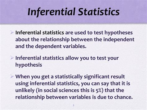 PPT Inferential Statistics And T Tests PowerPoint Presentation