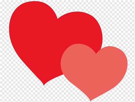 стикер красных и розовых сердец два сердца любовь сердце сердца Png