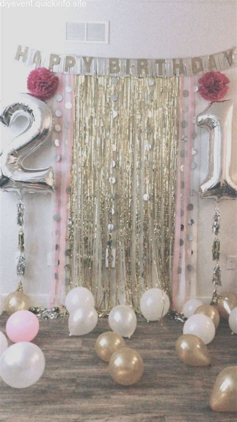 21st Birthday Backdrop For Party 16thbirthdaydecorationideas