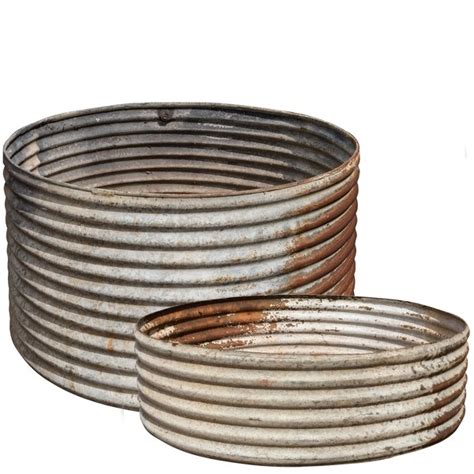 Reclaimed Culvert Corrugated Pipe Planter Vinterior