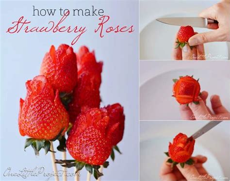 Diy How To Make Strawberry Roses Do It Yourself Fun Ideas